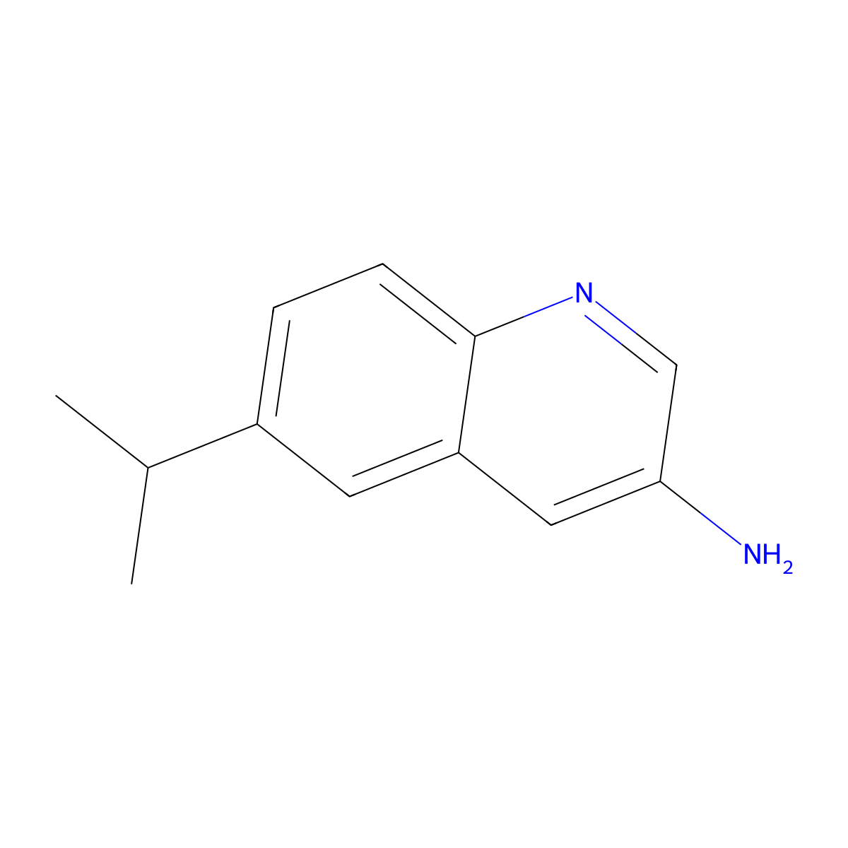 6-Isopropylquinolin-3-amine molecular structure, CAS 1181970-85-3