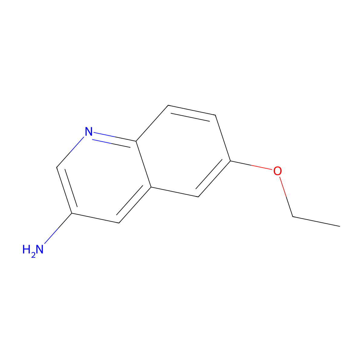 6-Ethoxyquinolin-3-amine molecular structure, CAS 1181970-86-4