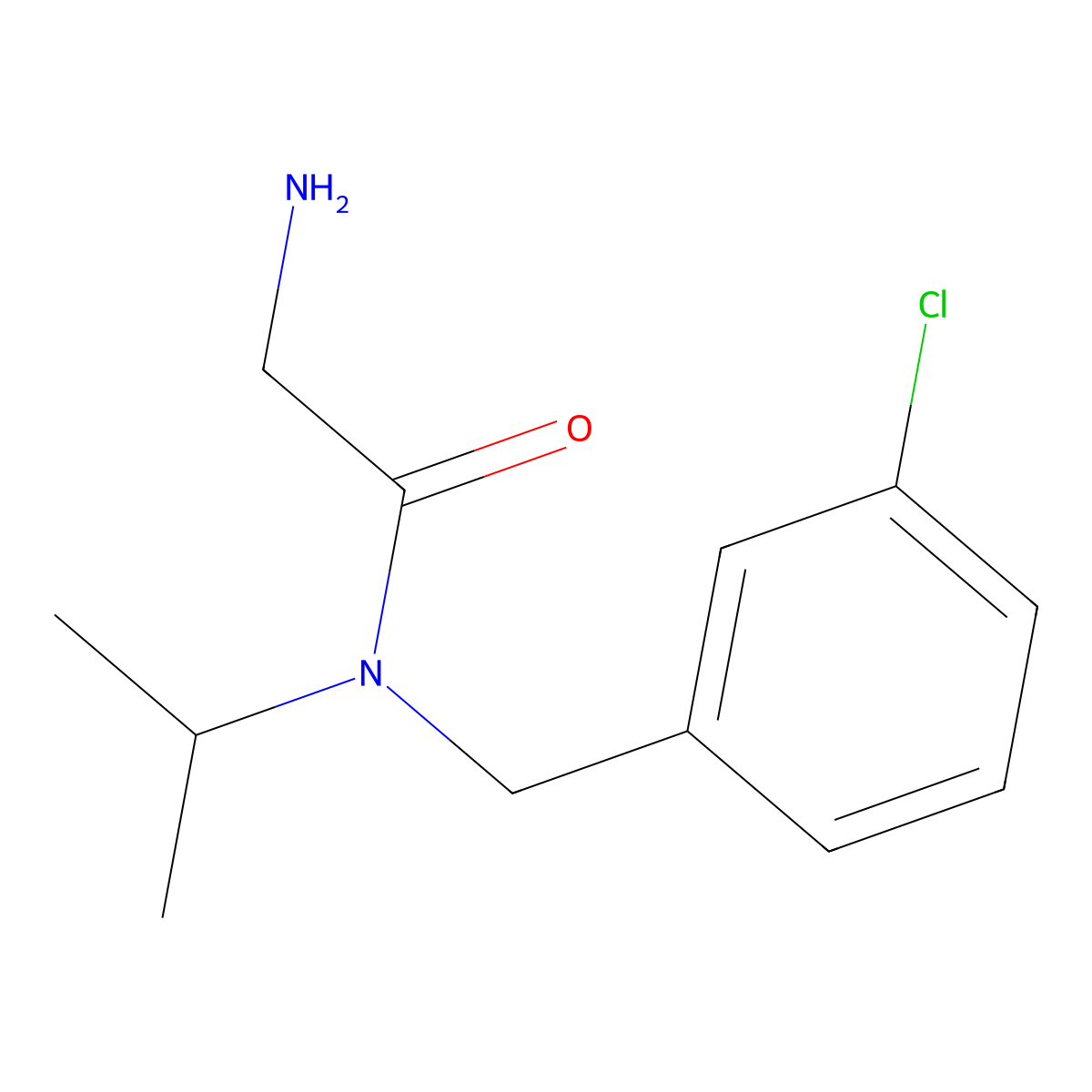 2-Amino-N-(3-chloro-benzyl)-N-isopropyl-acetamide molecular structure, CAS 1181977-17-2