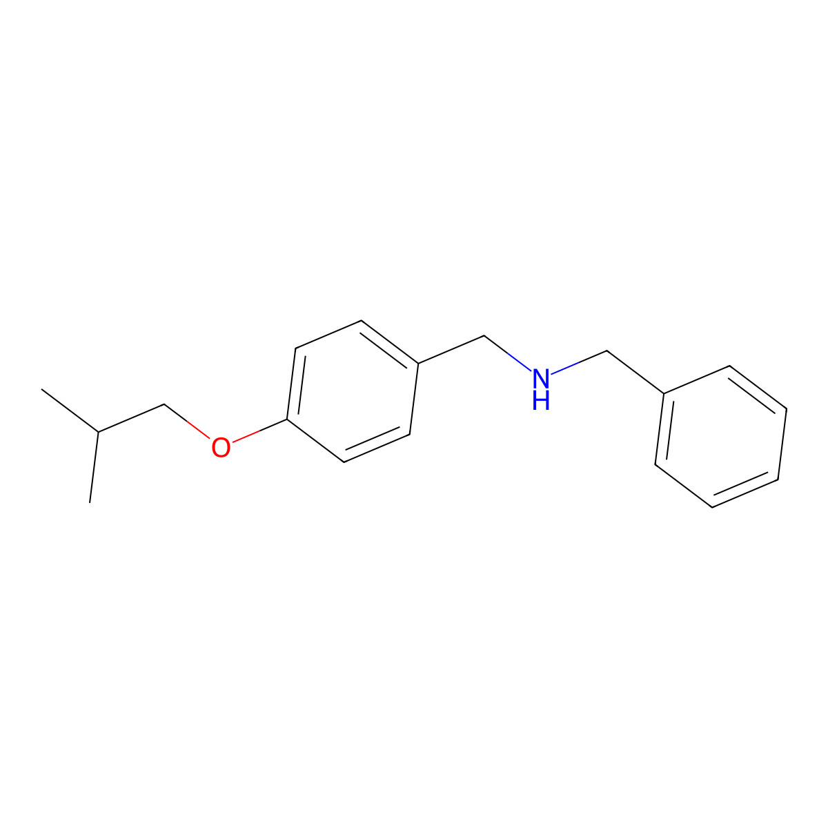 N-[[4-(2-methylpropoxy)phenyl]methyl]-1-phenylmethanamine molecular structure, CAS 1181979-49-6