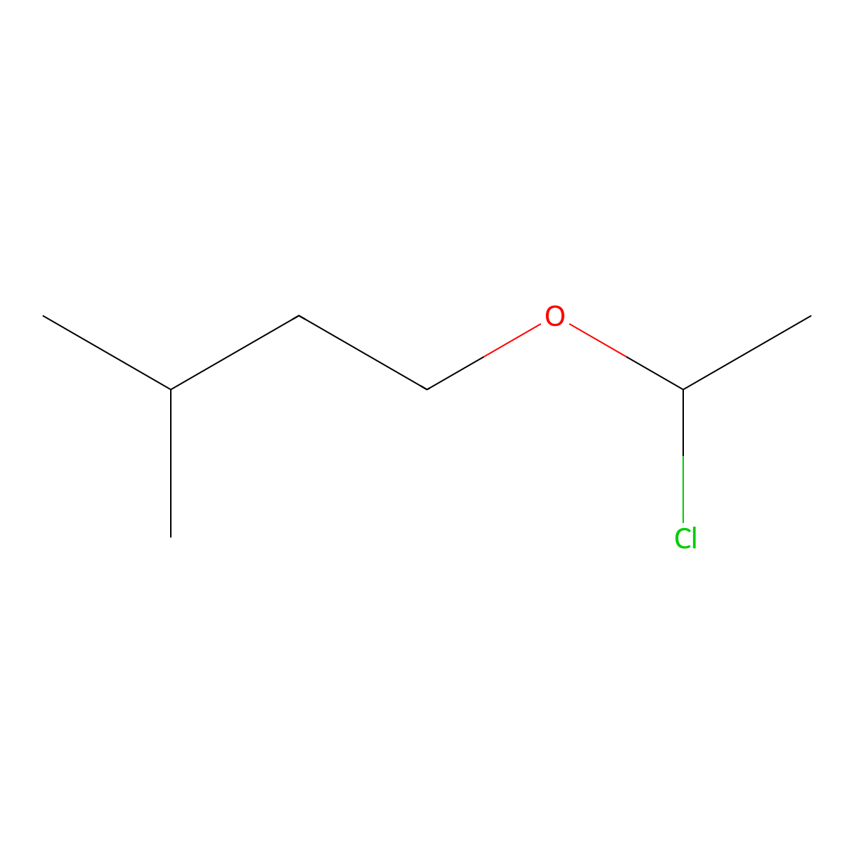 1-(1-Chloroethoxy)-3-methylbutane molecular structure, CAS 118198-32-6