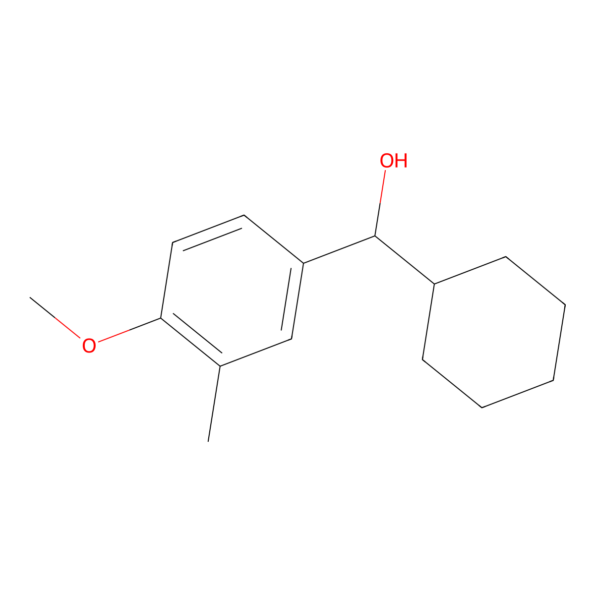 alpha-Cyclohexyl-4-methoxy-3-methylbenZenemethanol molecular structure, CAS 1181985-54-5