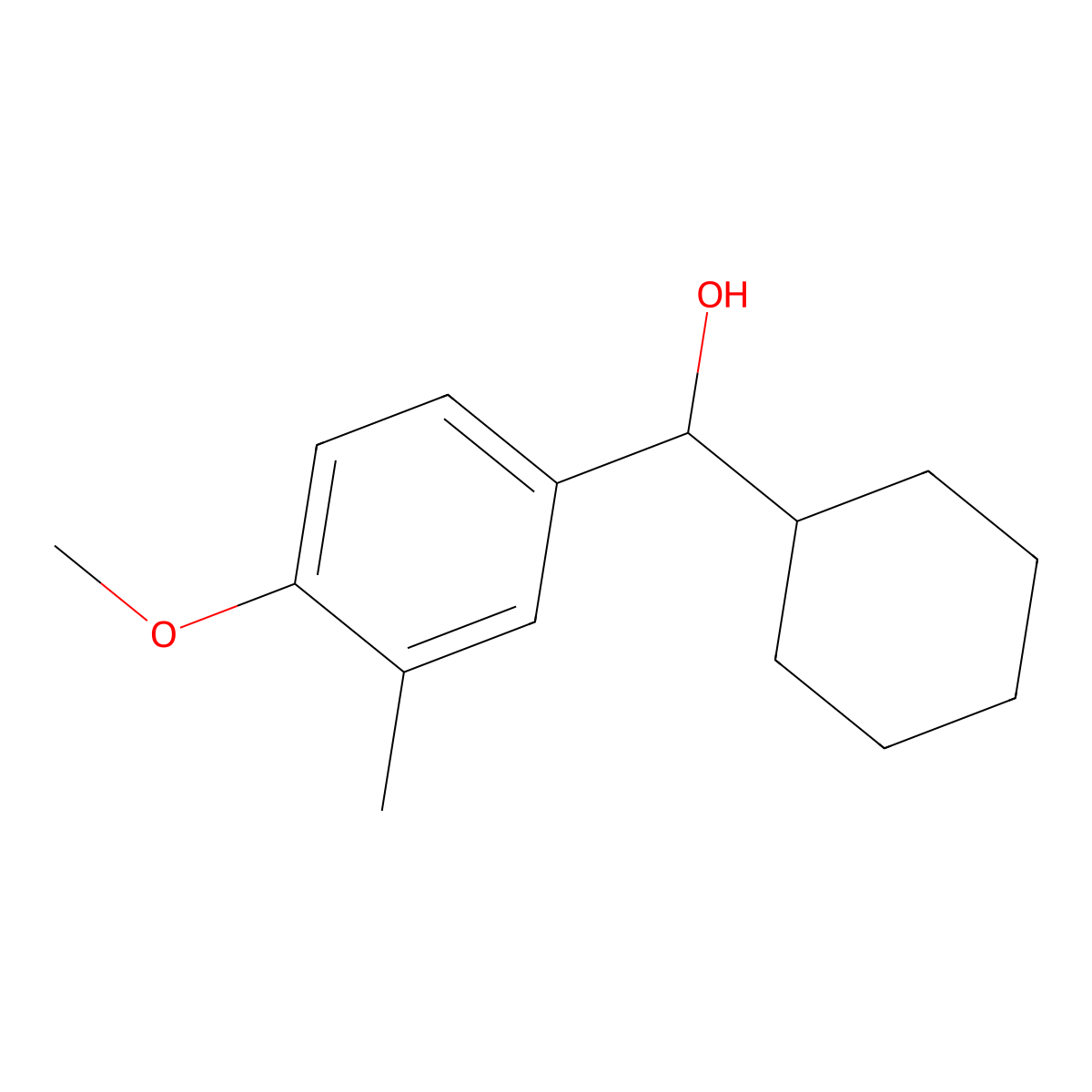 alpha-Cyclohexyl-4-methoxy-3-methylbenZenemethanol molecular structure, CAS 1181985-54-5