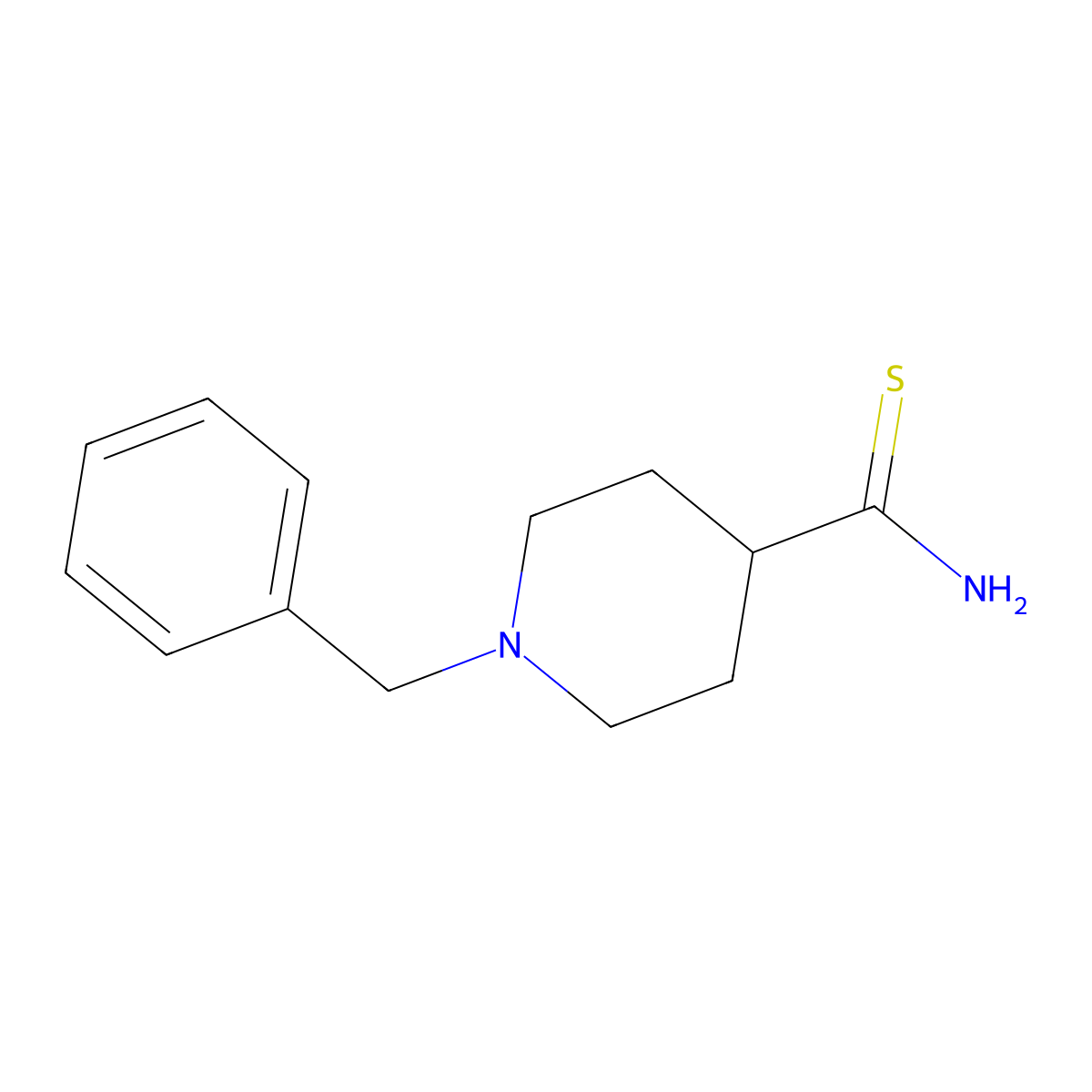1-Benzylpiperidine-4-carbothioamide molecular structure, CAS 1181985-95-4