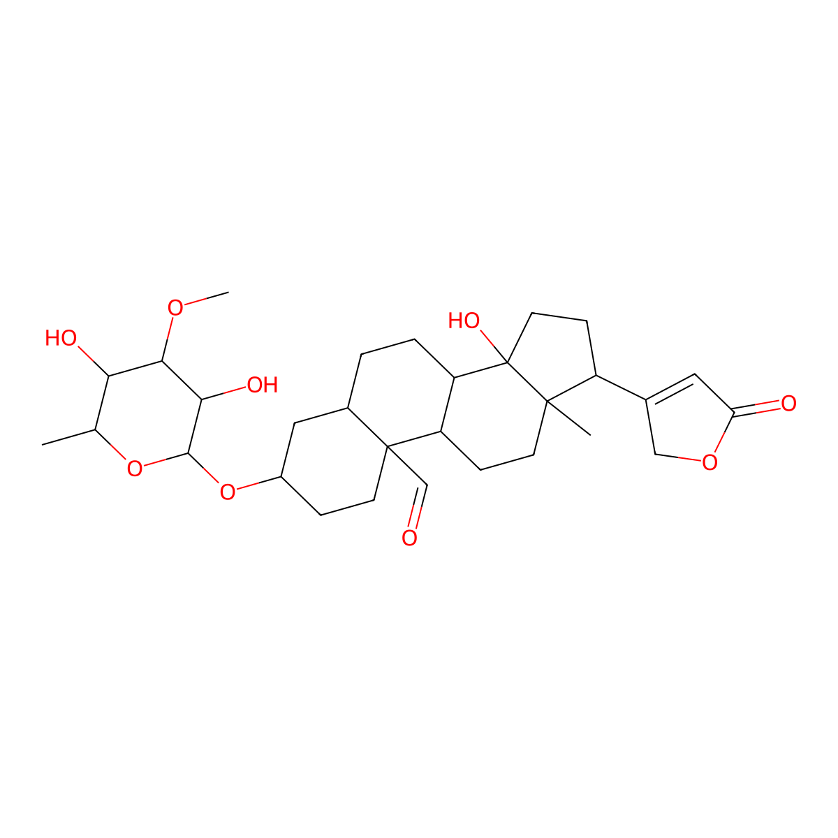 Peruvoside molecular structure, CAS 1182-87-2