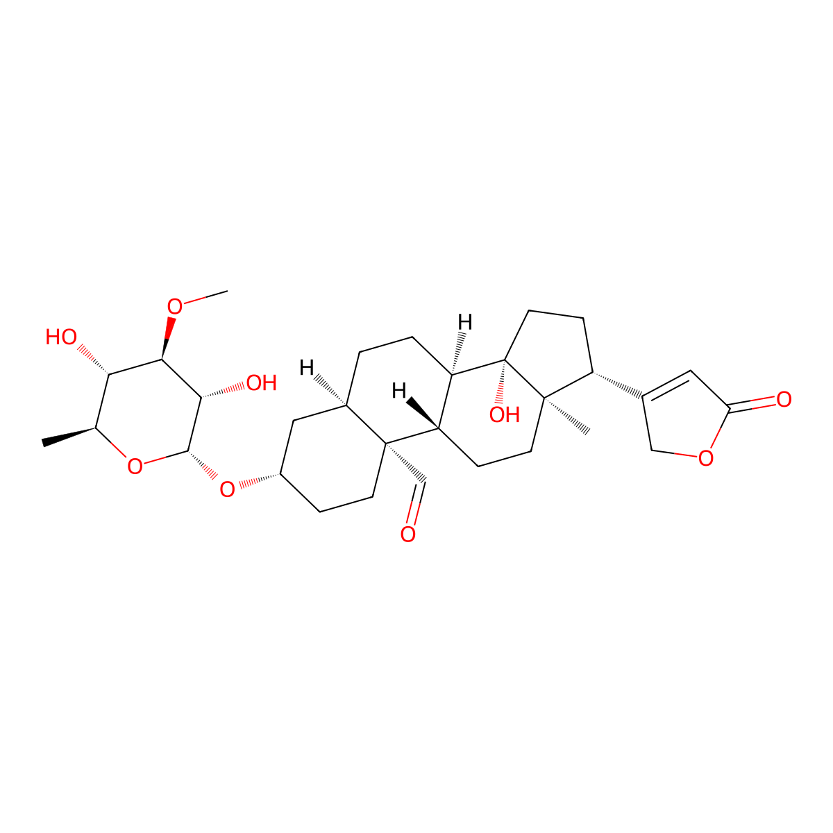 Peruvoside molecular structure, CAS 1182-87-2