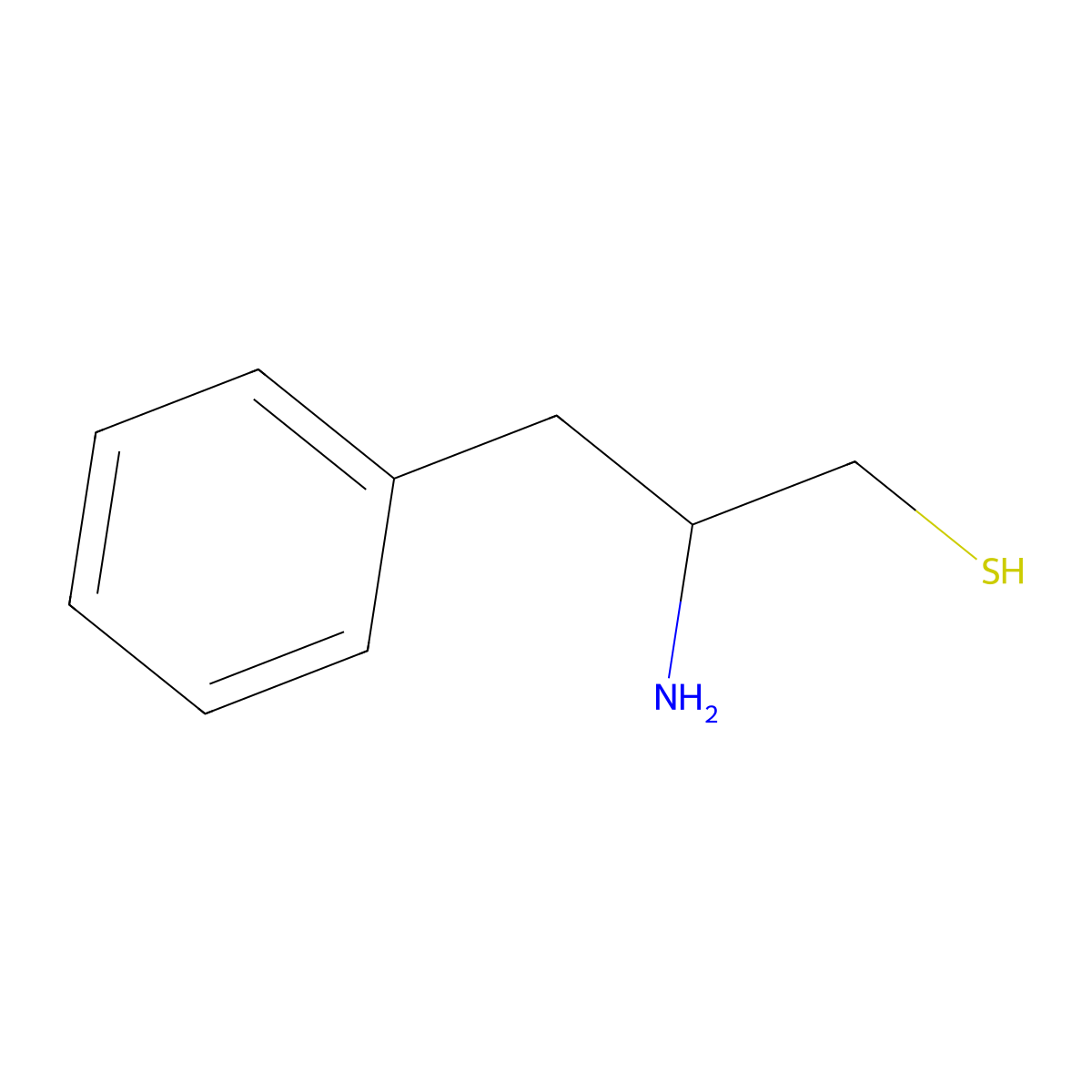 2-Amino-3-phenylpropane-1-thiol molecular structure, CAS 118201-49-3
