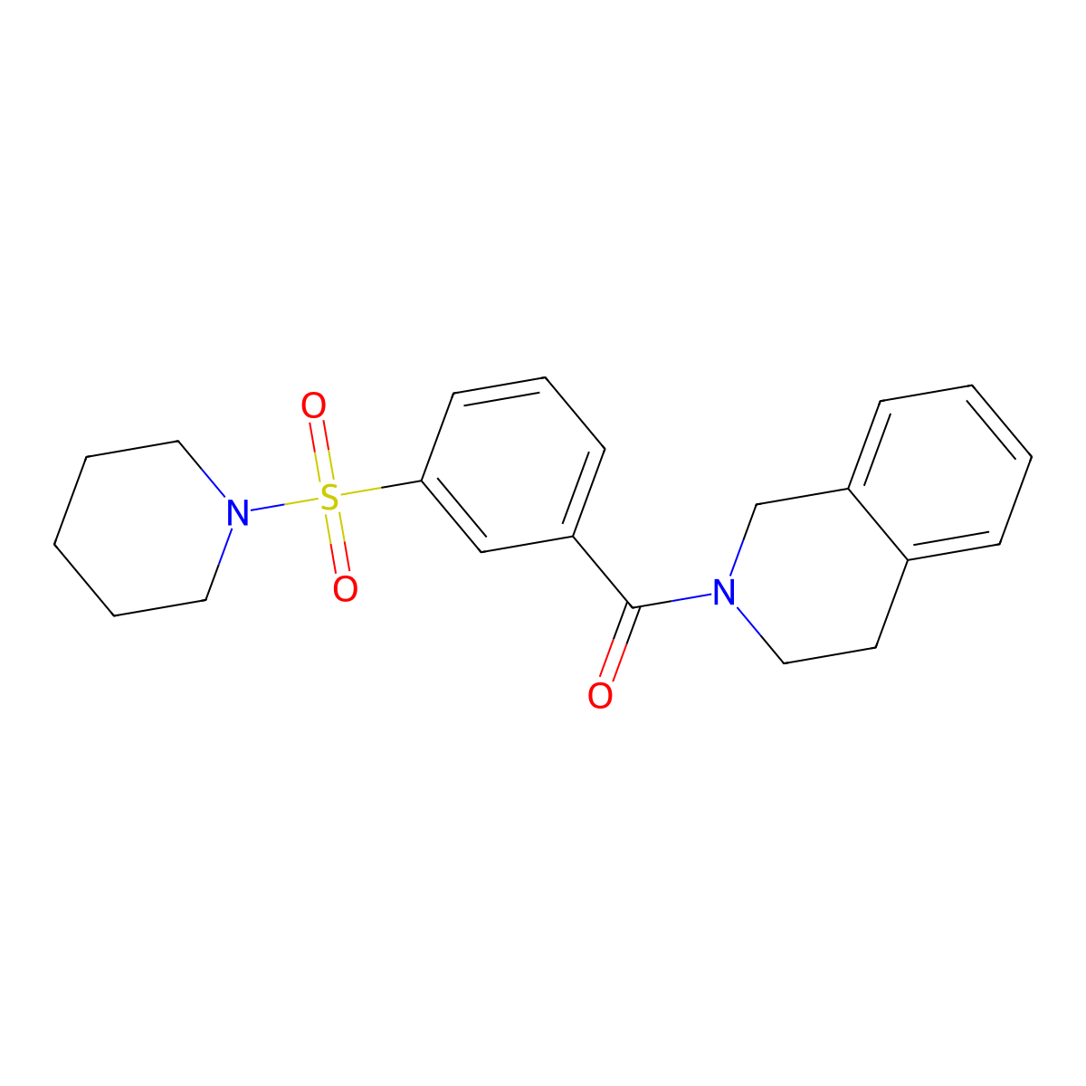 3,4-dihydroisoquinolin-2(1H)-yl[3-(piperidin-1-ylsulfonyl)phenyl]methanone molecular structure, CAS 1182036-85-6