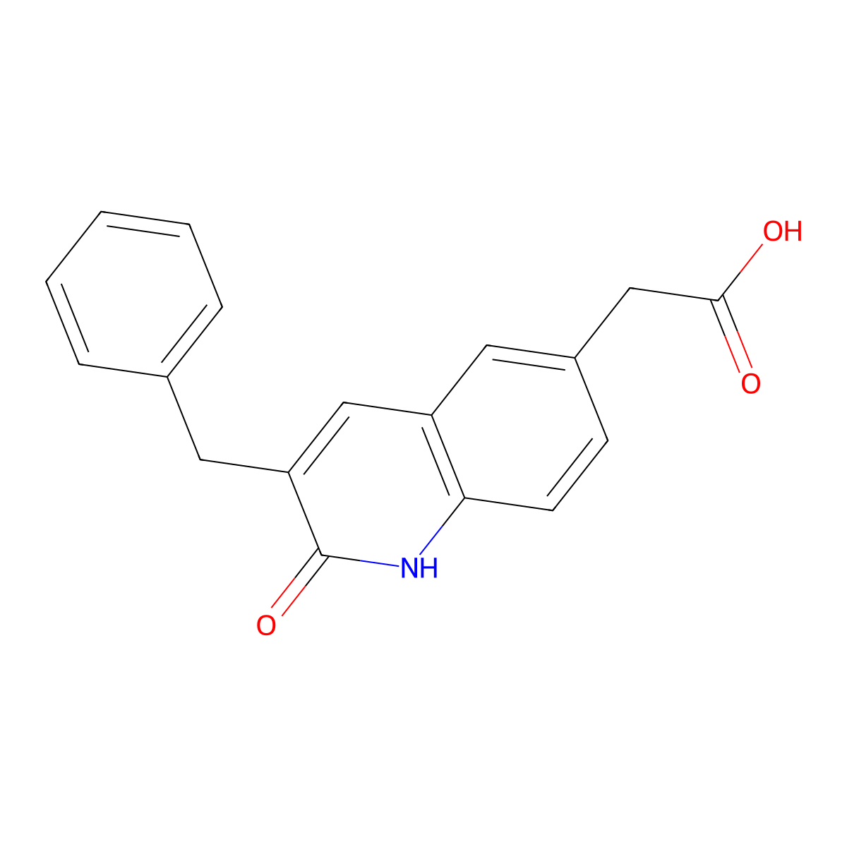 2-(3-Benzyl-2-oxo-1,2-dihydroquinolin-6-yl)acetic acid molecular structure, CAS 1182038-47-6