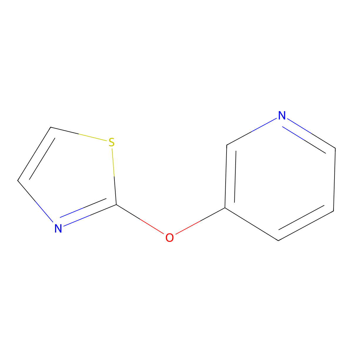 3-(1,3-Thiazol-2-yloxy)pyridine molecular structure, CAS 1182041-66-2