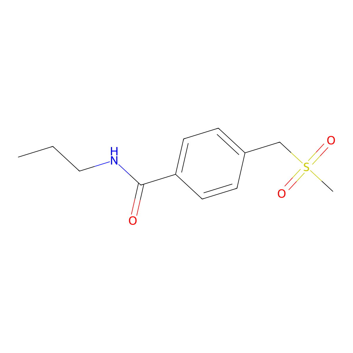 4-(methanesulfonylmethyl)-N-propylbenzamide molecular structure, CAS 1182050-90-3