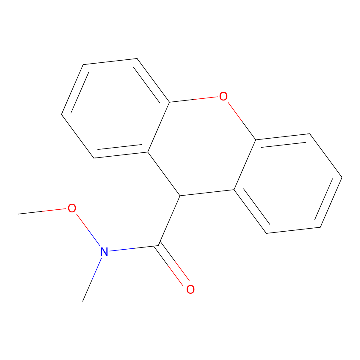 N-methoxy-N-methyl-9H-xanthene-9-carboxamide molecular structure, CAS 1182056-90-1