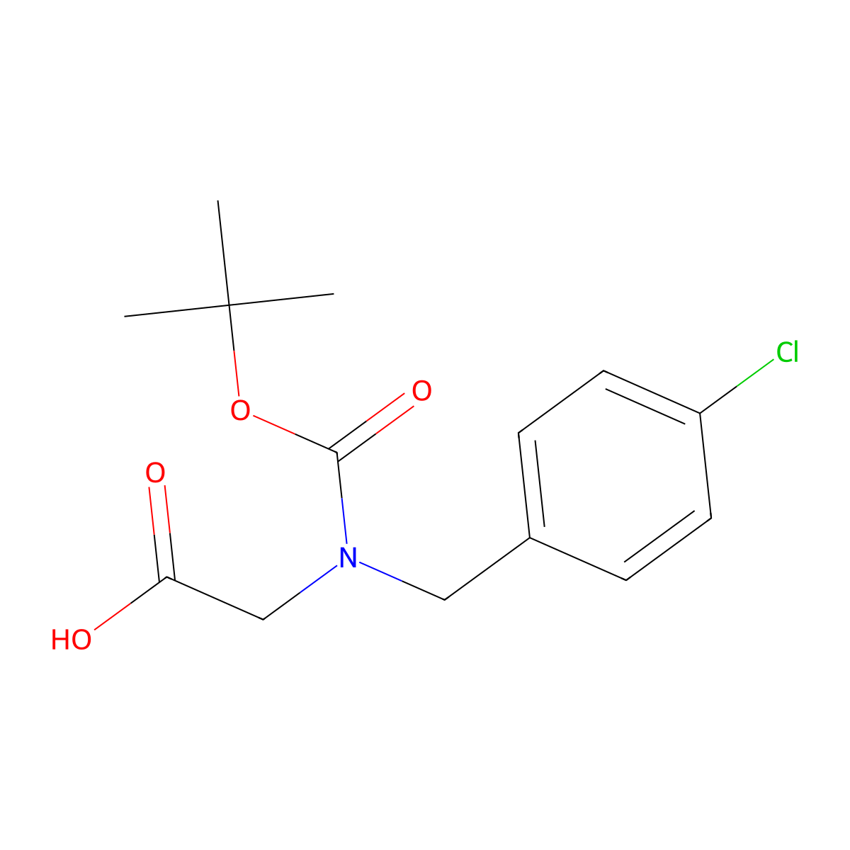 N-[(4-Chlorophenyl)methyl]-N-Boc-glycine molecular structure, CAS 1182070-86-5