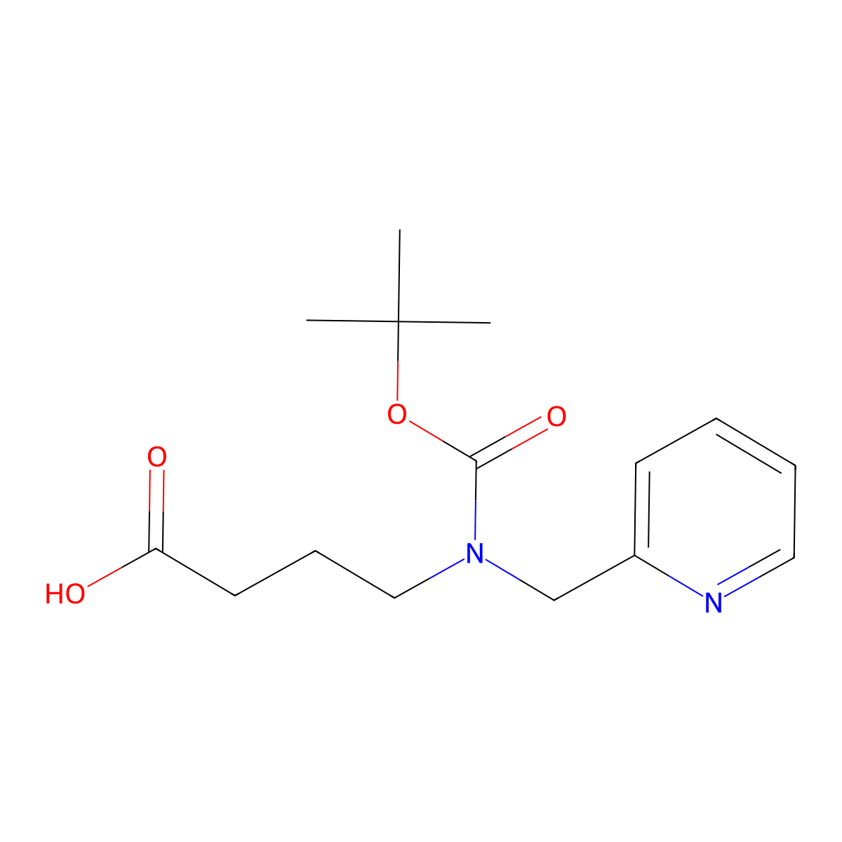 4-{[(Tert-butoxy)carbonyl][(pyridin-2-yl)methyl]amino}butanoic acid molecular structure, CAS 1182133-15-8