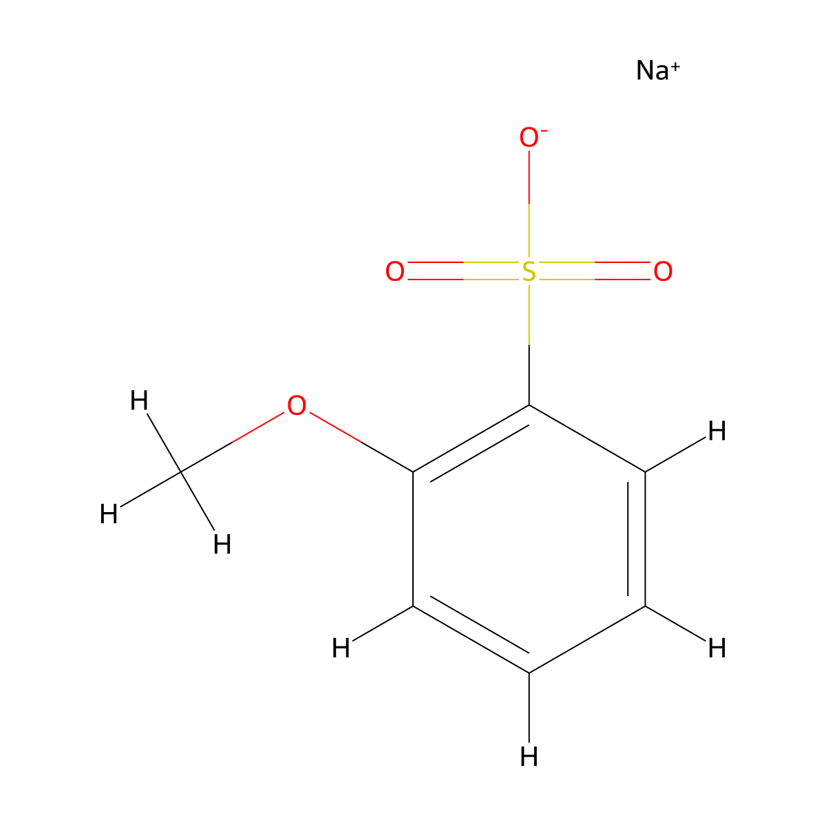 Sodium 2-Methoxybenzenesulfonate molecular structure, CAS 118218-19-2