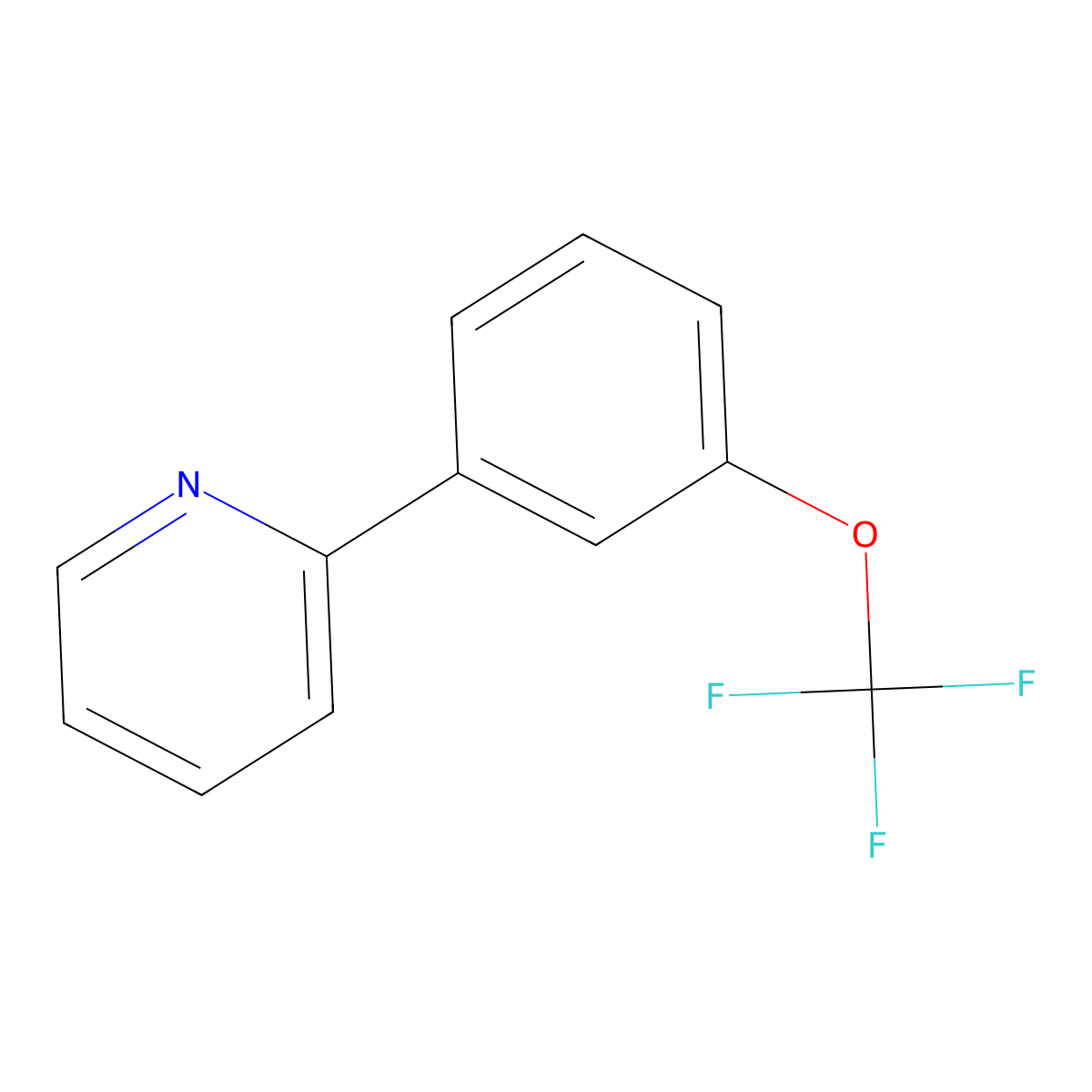2-[3-(Trifluoromethoxy)phenyl]pyridine molecular structure, CAS 1182190-50-6