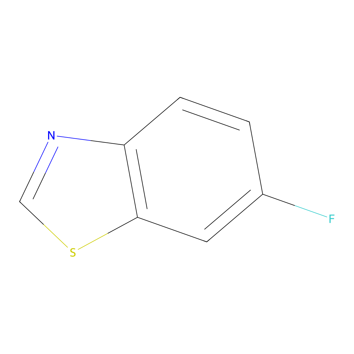 6-Fluorobenzothiazole molecular structure, CAS 118220-71-6
