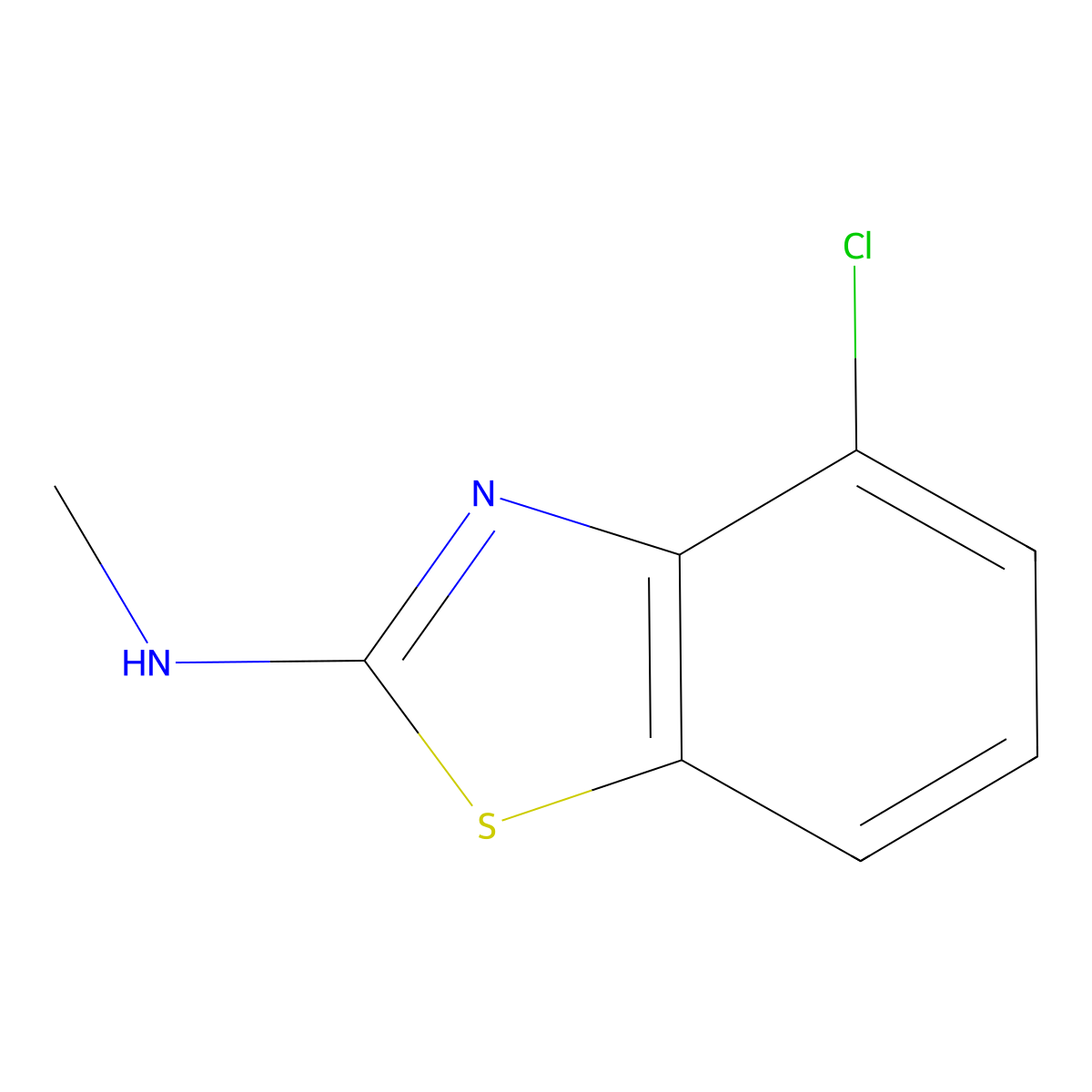 4-chloro-N-methyl-1,3-benzothiazol-2-amine molecular structure, CAS 118221-28-6