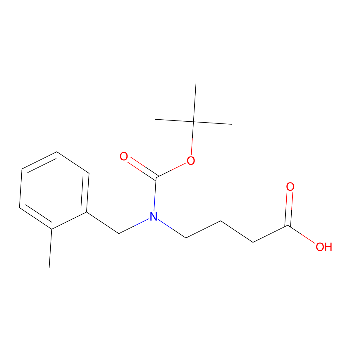 4-{[(Tert-butoxy)carbonyl][(2-methylphenyl)methyl]amino}butanoic acid molecular structure, CAS 1182221-30-2