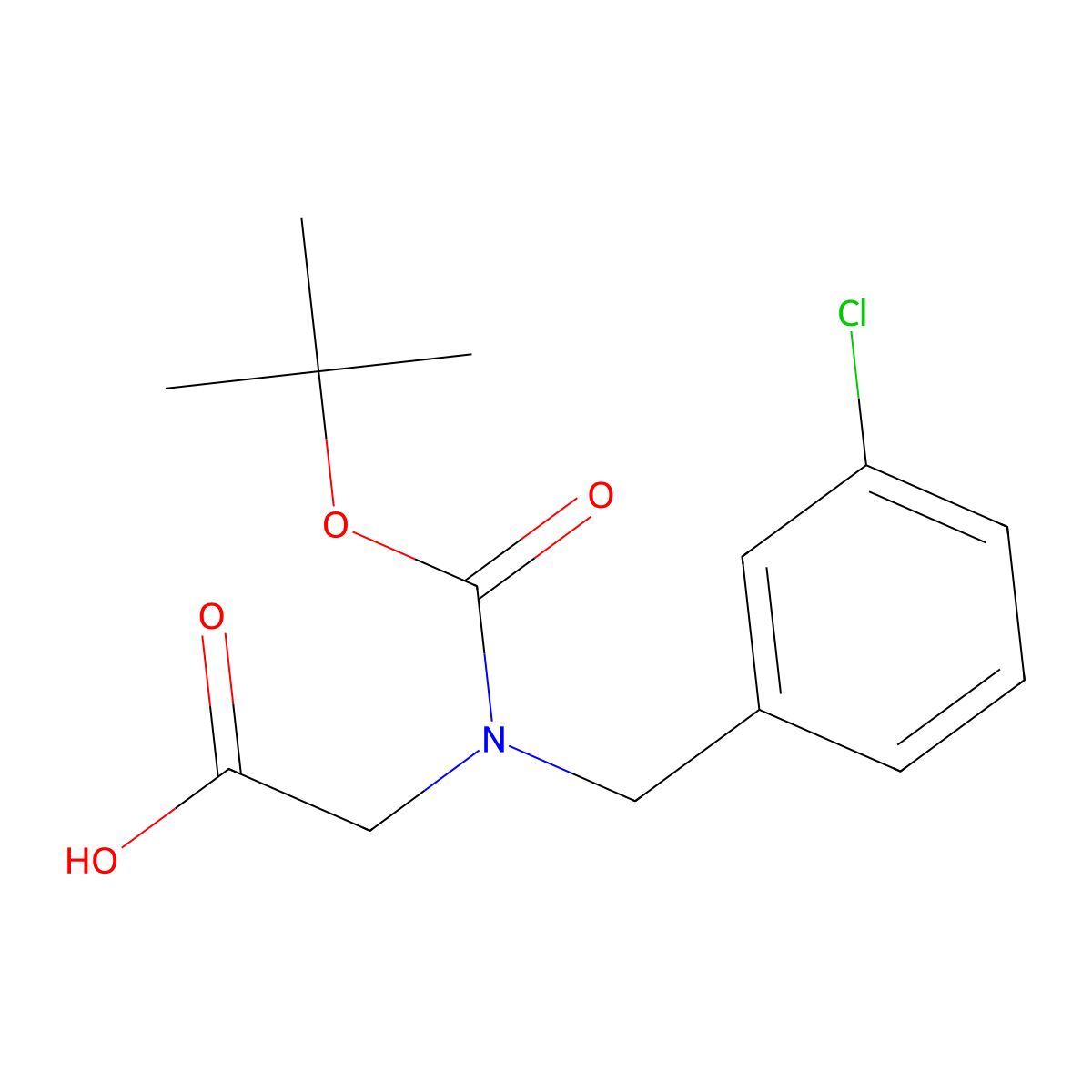 N-Boc-3-chlorobenzyl-glycine molecular structure, CAS 1182222-01-0