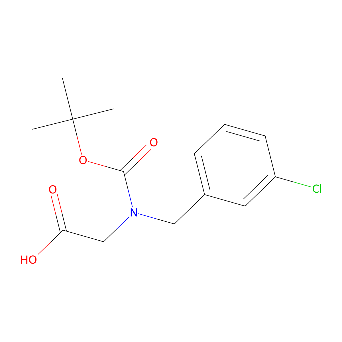 N-Boc-3-chlorobenzyl-glycine molecular structure, CAS 1182222-01-0