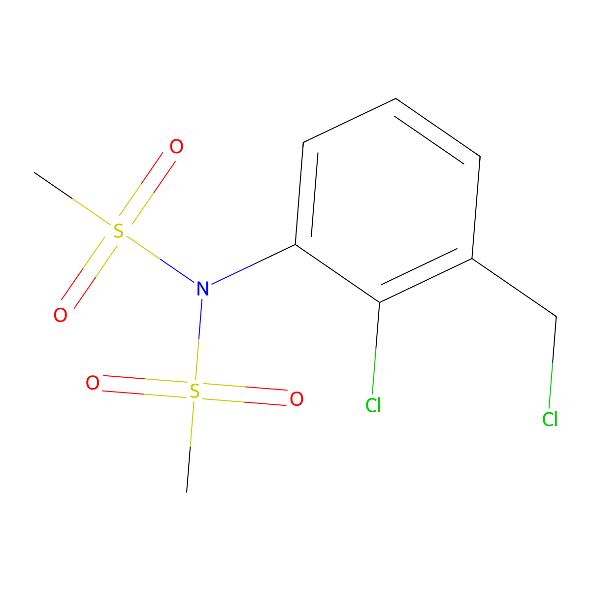 N-(2-Chloro-3-(chloromethyl)phenyl)-N-(methylsulfonyl)methanesulfonamide molecular structure, CAS 1182254-29-0