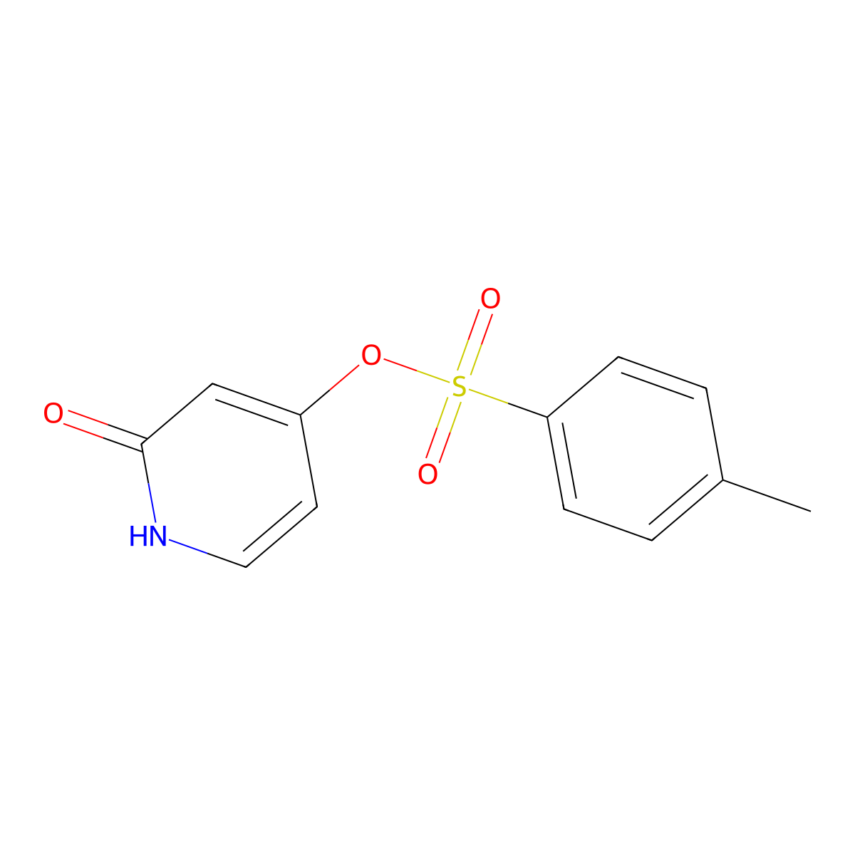 2-Oxo-1,2-dihydropyridin-4-yl 4-methylbenzene-1-sulfonate molecular structure, CAS 1182255-05-5