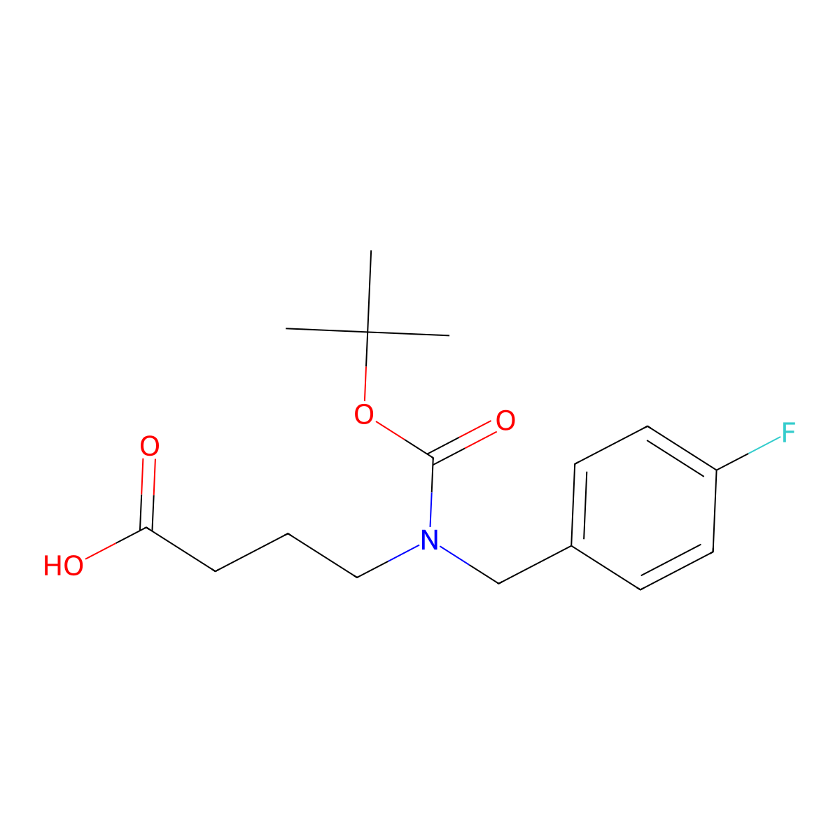4-{[(Tert-butoxy)carbonyl][(4-fluorophenyl)methyl]amino}butanoic acid molecular structure, CAS 1182256-63-8