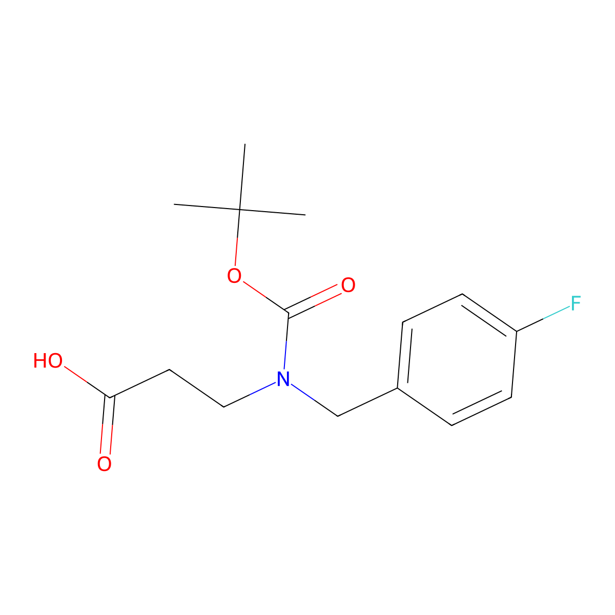 3-{[(Tert-butoxy)carbonyl][(4-fluorophenyl)methyl]amino}propanoic acid molecular structure, CAS 1182270-04-7
