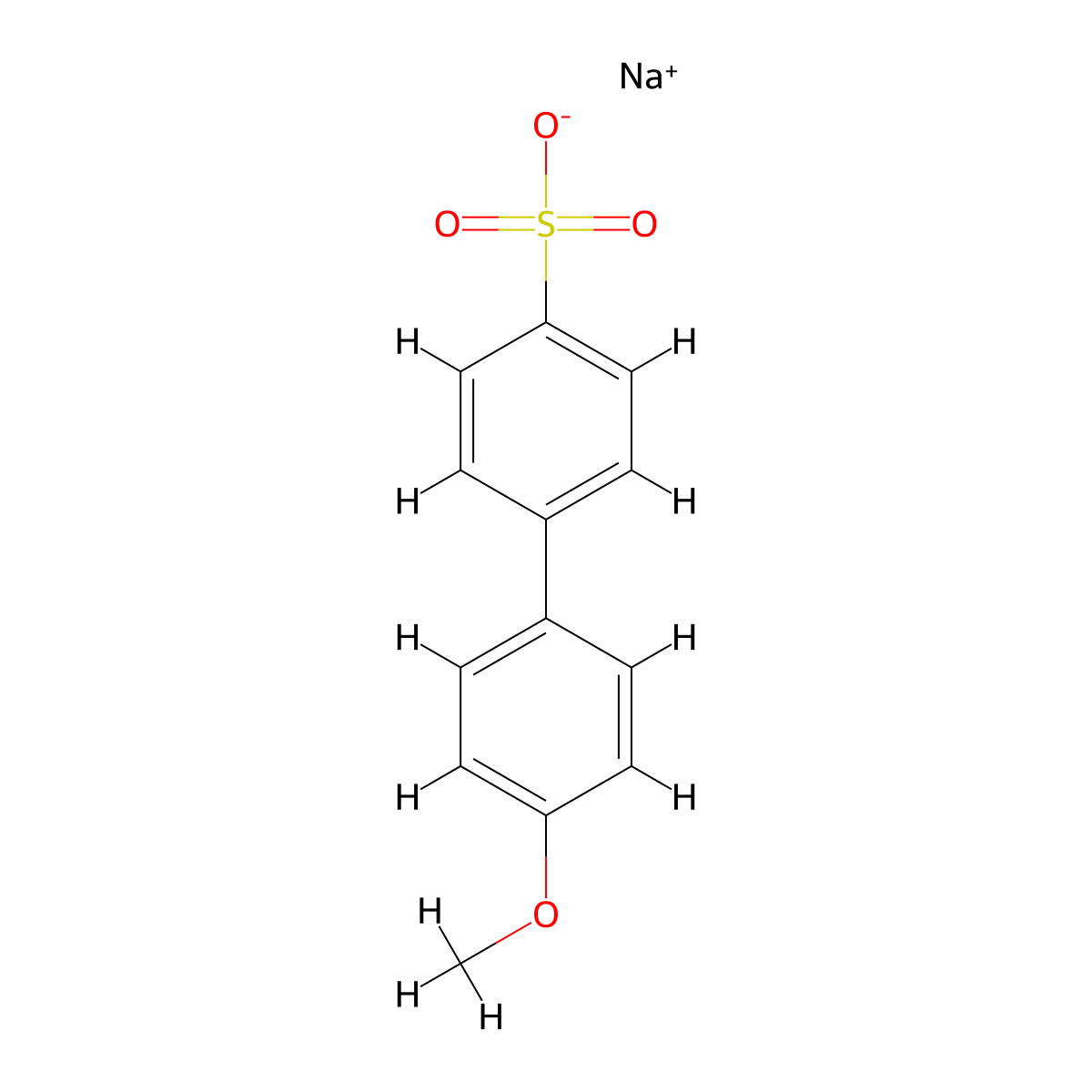 Sodium 4'-methoxy-[1,1'-biphenyl]-4-sulfonate molecular structure, CAS 1182284-40-7