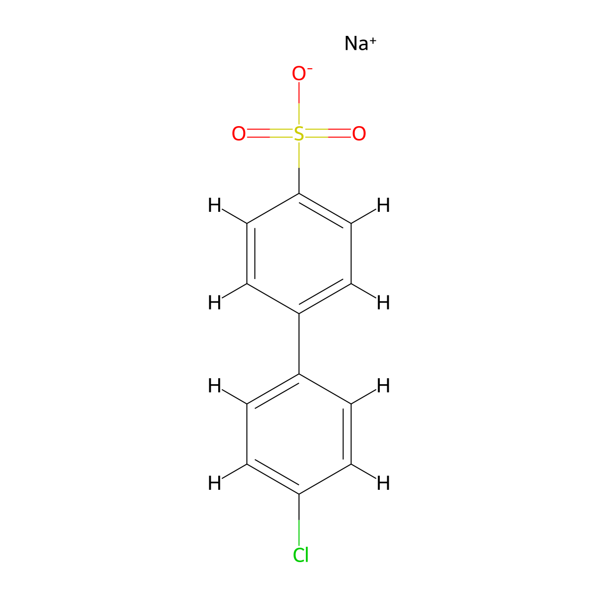 Sodium 4'-chloro-[1,1'-biphenyl]-4-sulfonate molecular structure, CAS 1182284-41-8