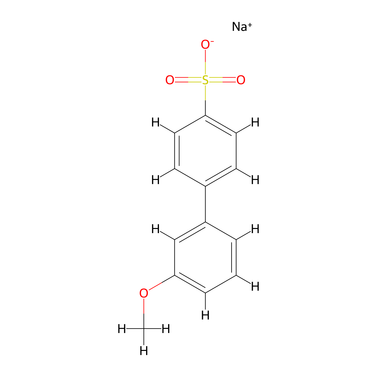 Sodium 3'-methoxy-[1,1'-biphenyl]-4-sulfonate molecular structure, CAS 1182284-42-9