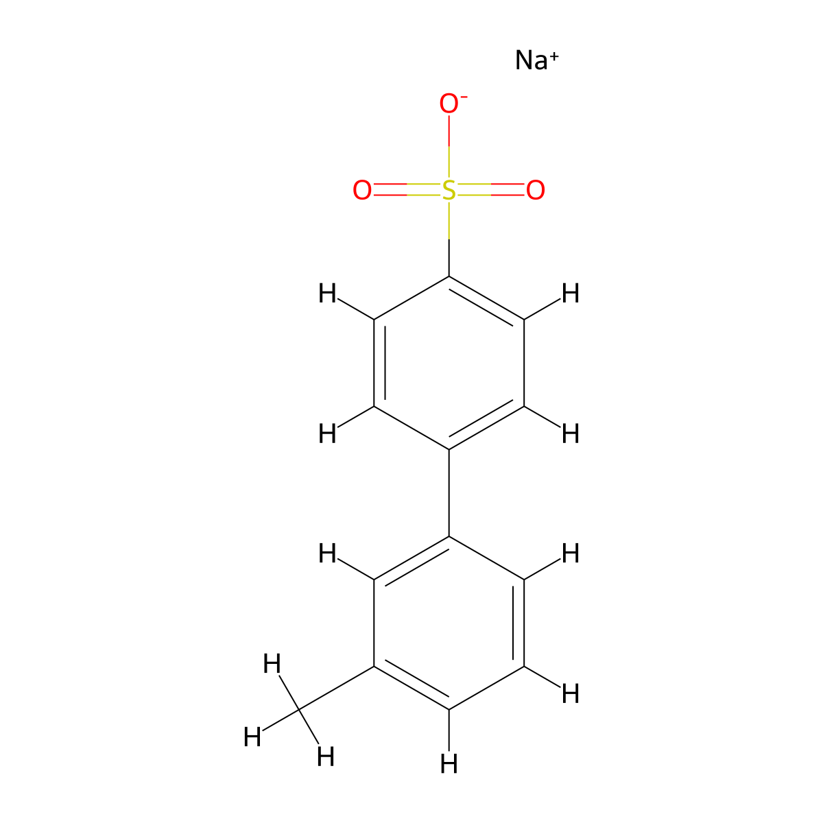 Sodium 3'-methyl-[1,1'-biphenyl]-4-sulfonate molecular structure, CAS 1182284-44-1