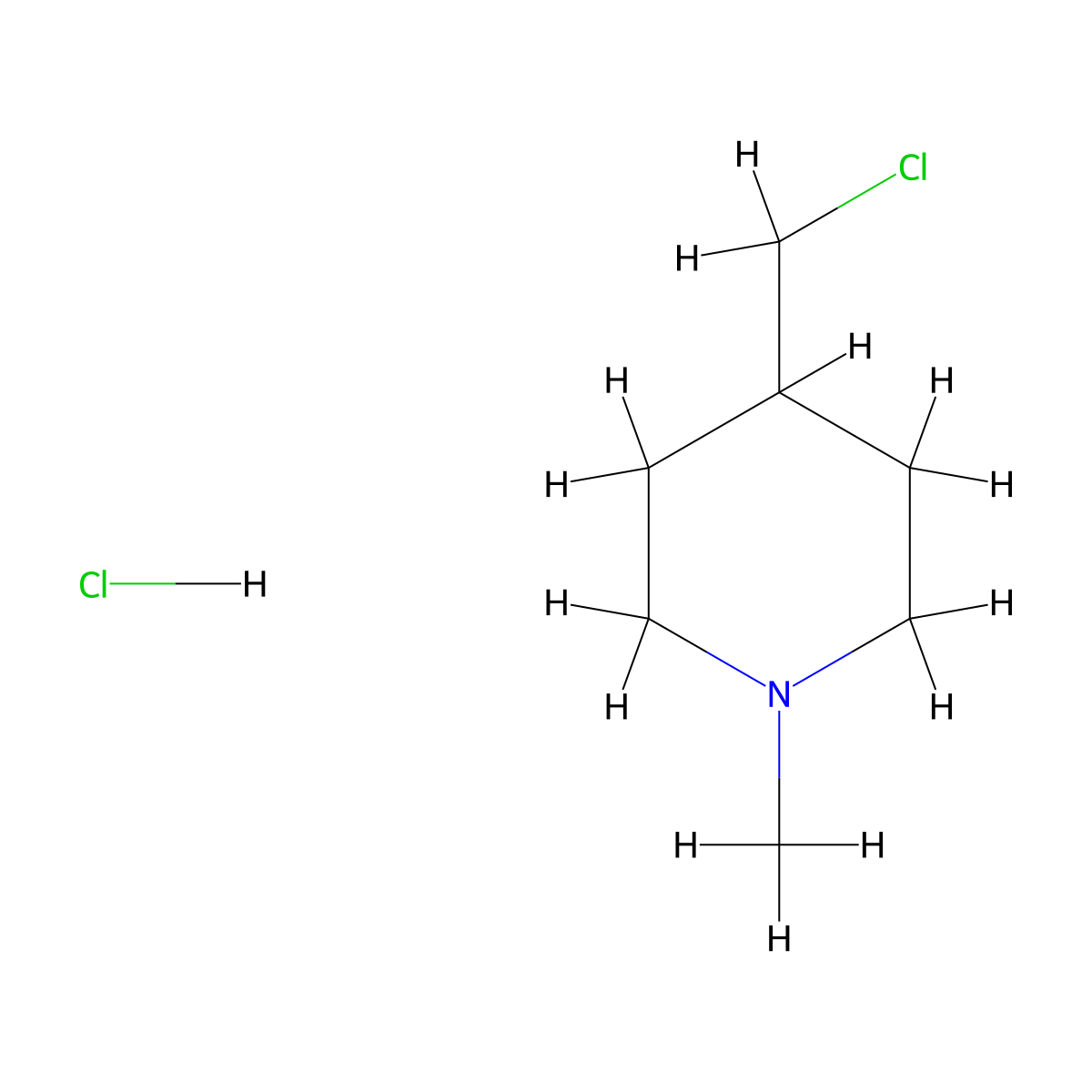 4-(Chloromethyl)-1-methylpiperidine hydrochloride molecular structure, CAS 1182284-45-2
