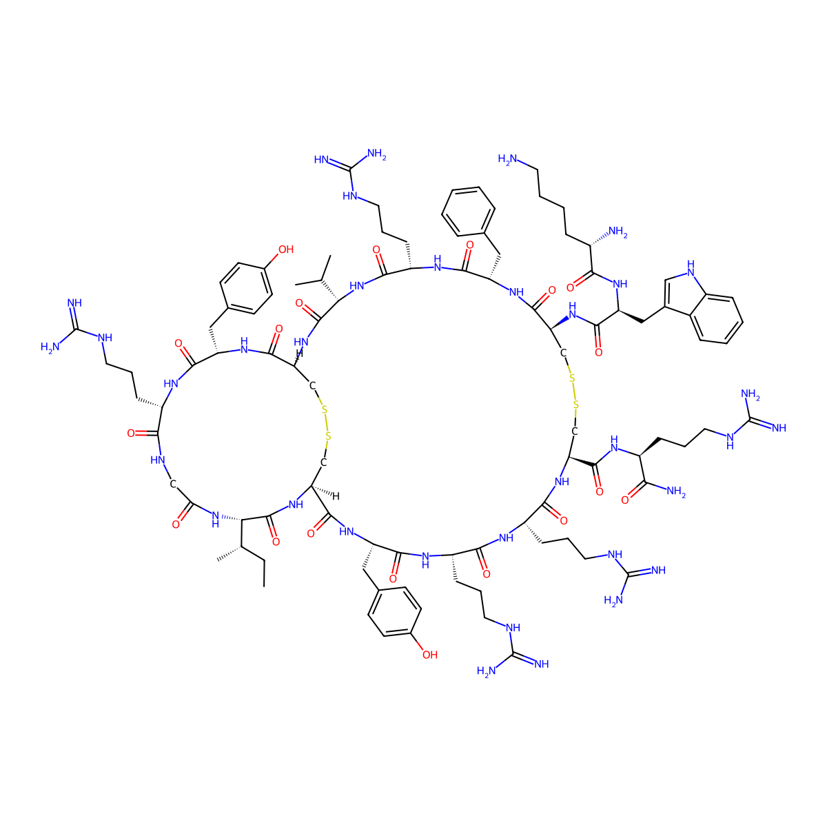 tachyplesin peptide, Tachypleus tridentatus molecular structure, CAS 118231-04-2