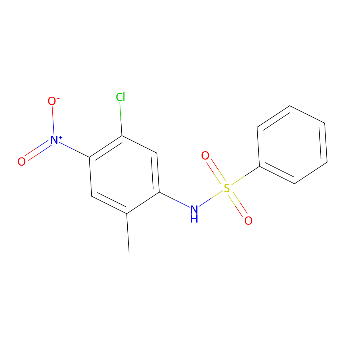 N-(5-Chloro-2-methyl-4-nitrophenyl)-benzenesulfonamide molecular structure, CAS 118233-09-3