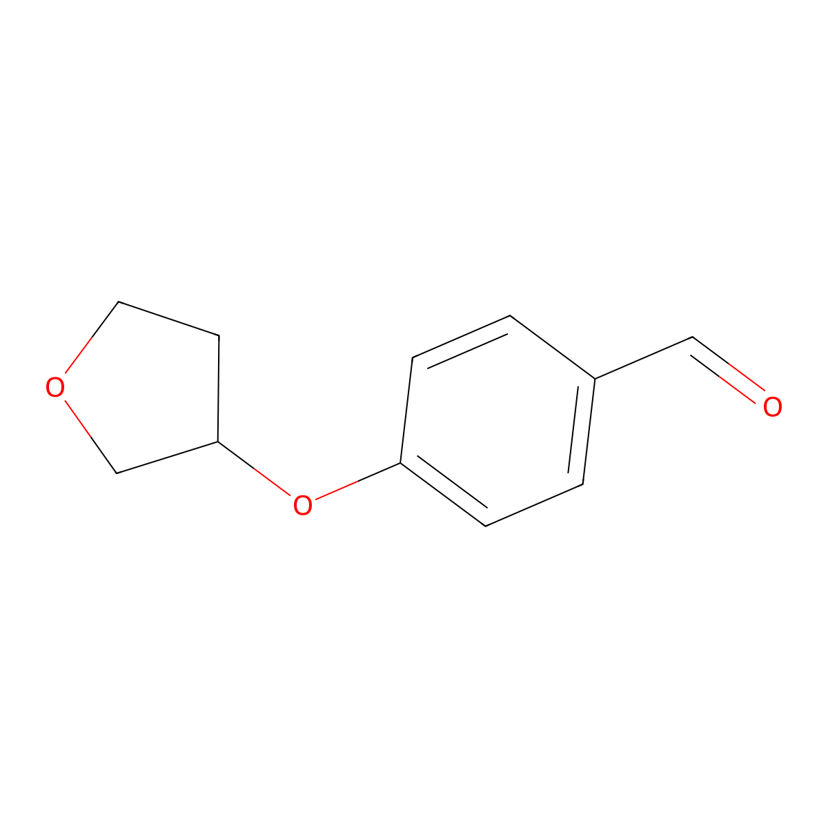 4-((Tetrahydrofuran-3-yl)oxy)benzaldehyde molecular structure, CAS 1182333-70-5