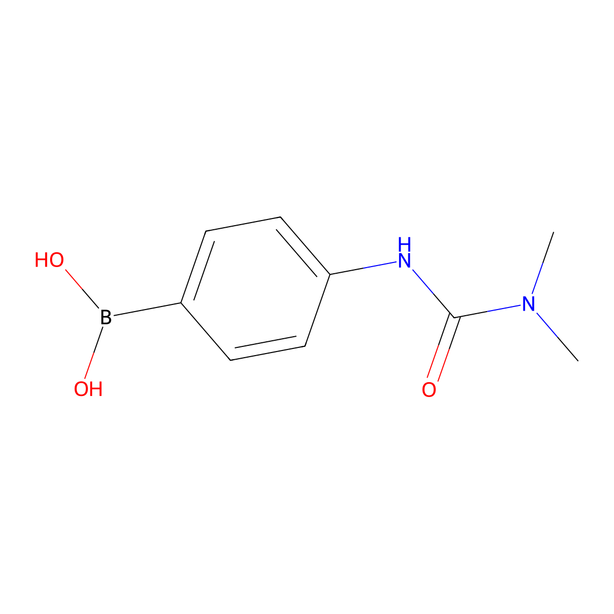 (4-(3,3-Dimethylureido)phenyl)boronic acid molecular structure, CAS 1182344-40-6