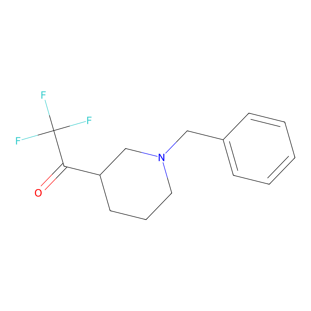 1-(1-Benzylpiperidin-3-yl)-2,2,2-trifluoroethanone molecular structure, CAS 1182349-49-0