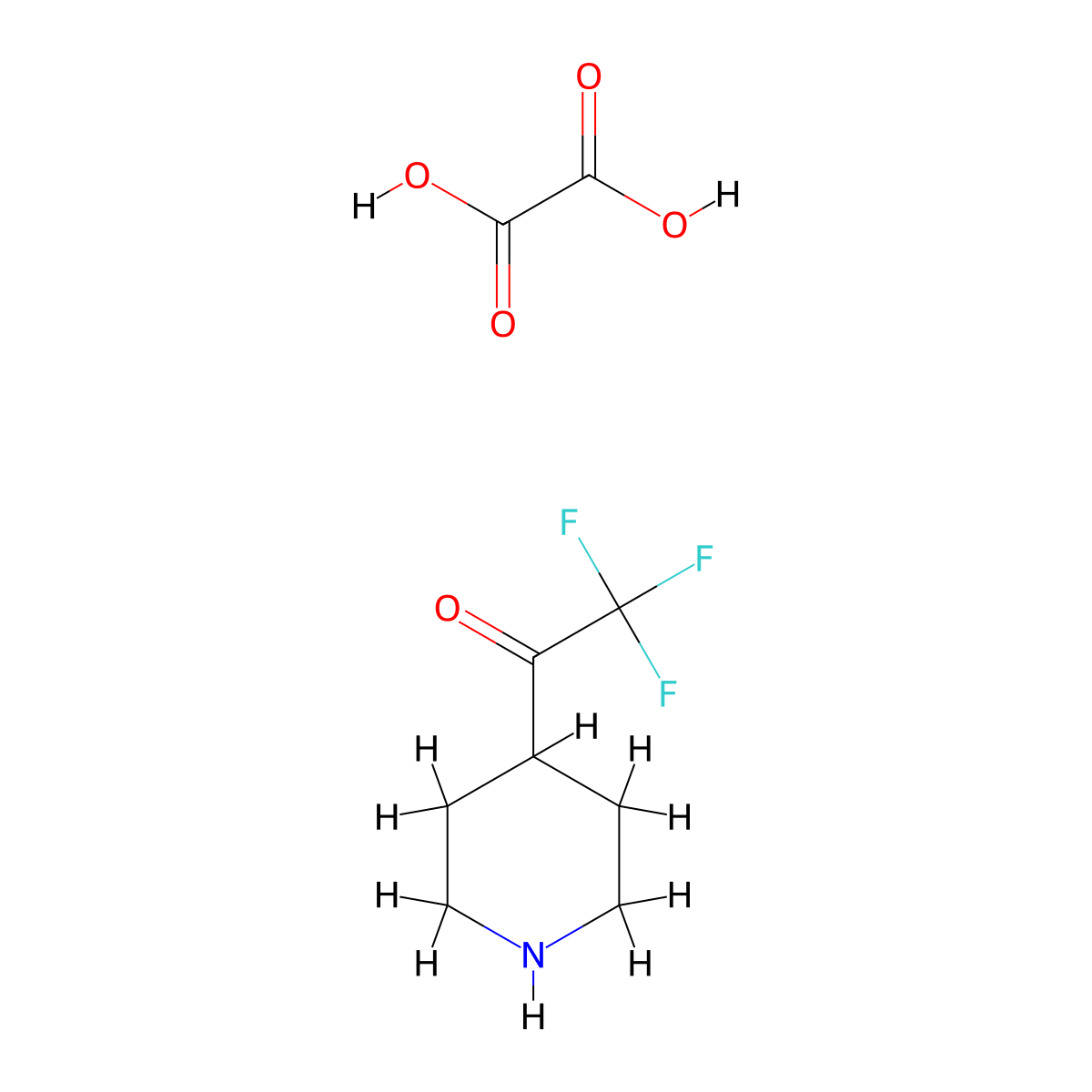 2,2,2-Trifluoro-1-(piperidin-4-YL)ethanone oxalate molecular structure, CAS 1182349-50-3