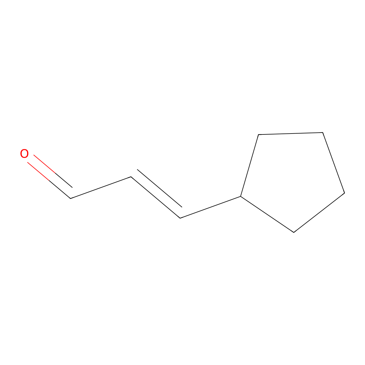 2-Propenal, 3-cyclopentyl-, (2E)- molecular structure, CAS 118235-51-1