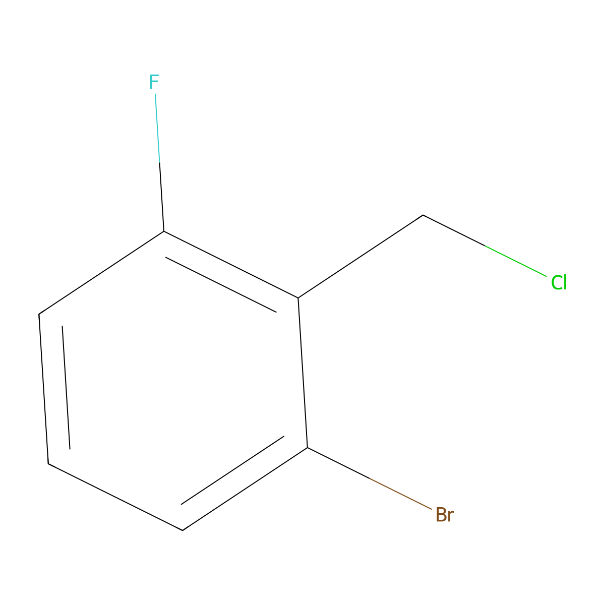 1-Bromo-2-(chloromethyl)-3-fluorobenzene molecular structure, CAS 1182357-16-9