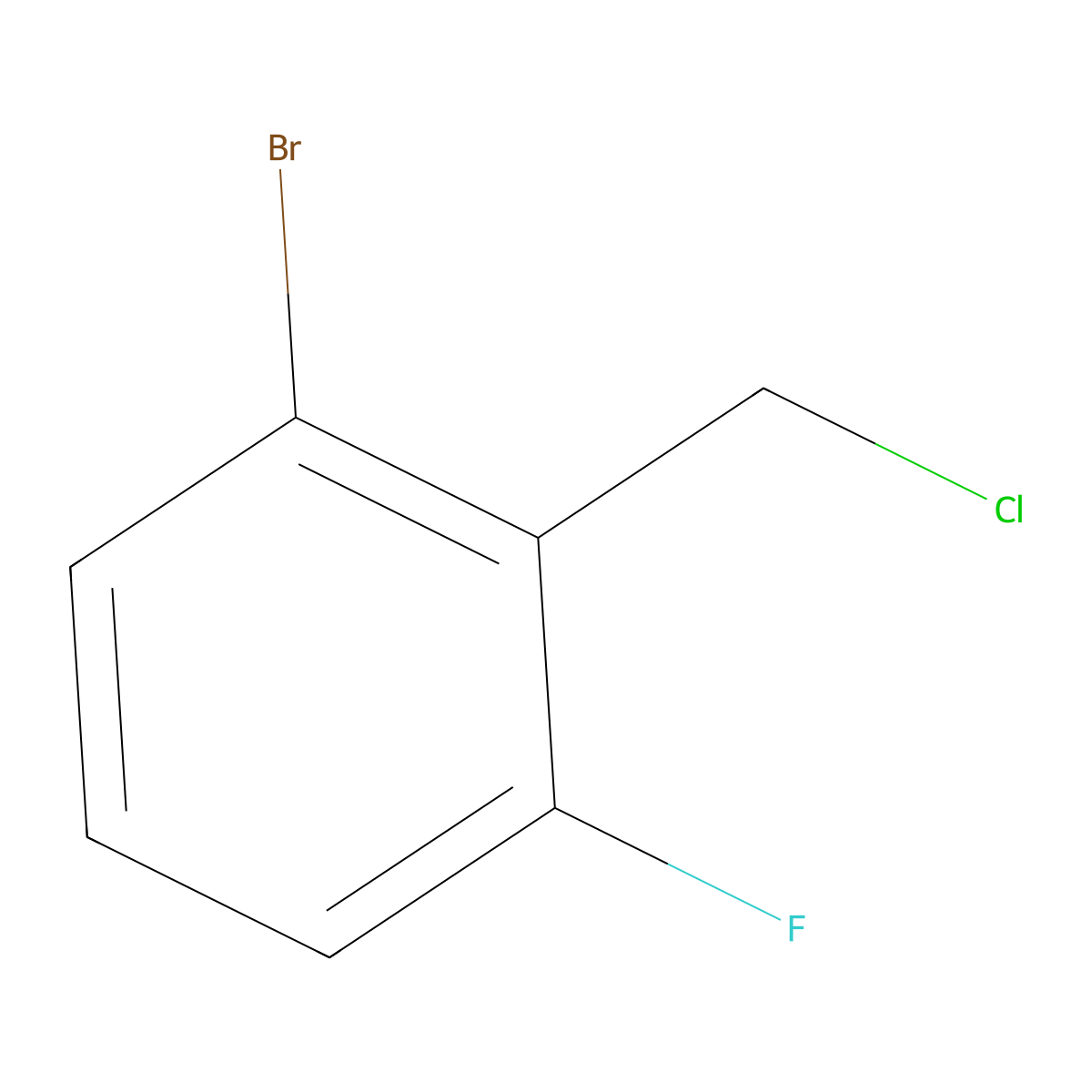 1-Bromo-2-(chloromethyl)-3-fluorobenzene molecular structure, CAS 1182357-16-9
