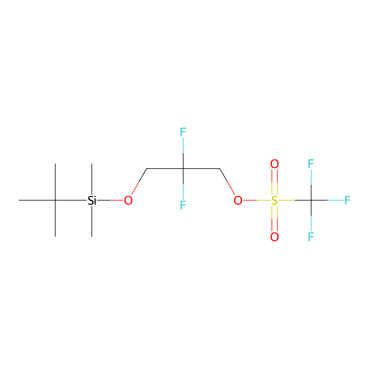3-((Tert-butyldimethylsilyl)oxy)-2,2-difluoropropyl trifluoromethanesulfonate molecular structure, CAS 1182357-92-1