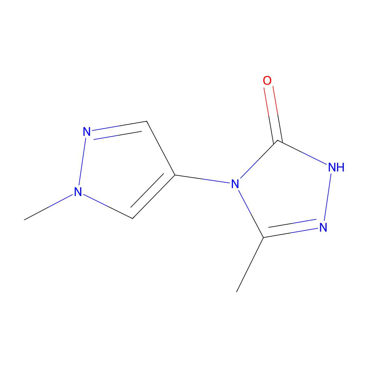 5-methyl-4-(1-methyl-1H-pyrazol-4-yl)-4H-1,2,4-triazol-3-ol molecular structure, CAS 1182358-37-7
