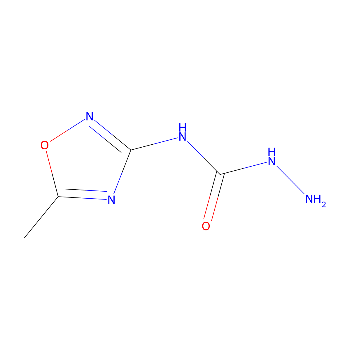 3-Amino-1-(5-methyl-1,2,4-oxadiazol-3-yl)urea molecular structure, CAS 1182358-62-8
