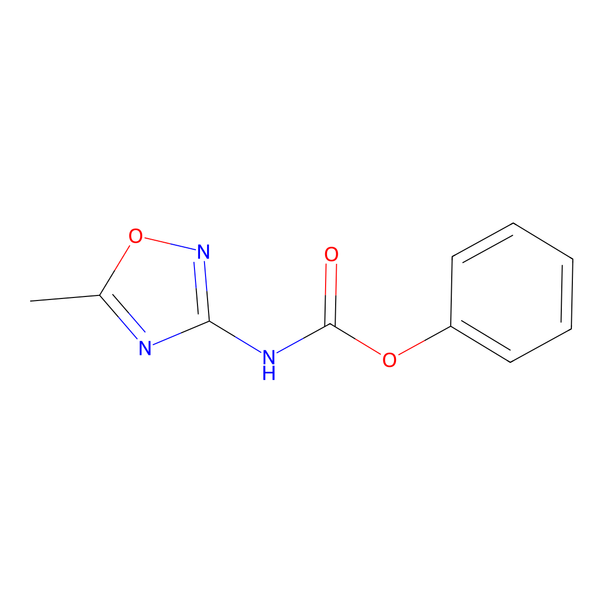 phenyl N-(5-methyl-1,2,4-oxadiazol-3-yl)carbamate molecular structure, CAS 1182358-65-1