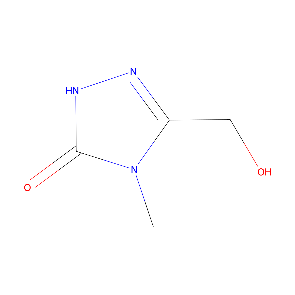 5-(Hydroxymethyl)-4-methyl-2,4-dihydro-3H-1,2,4-triazol-3-one molecular structure, CAS 1182358-83-3