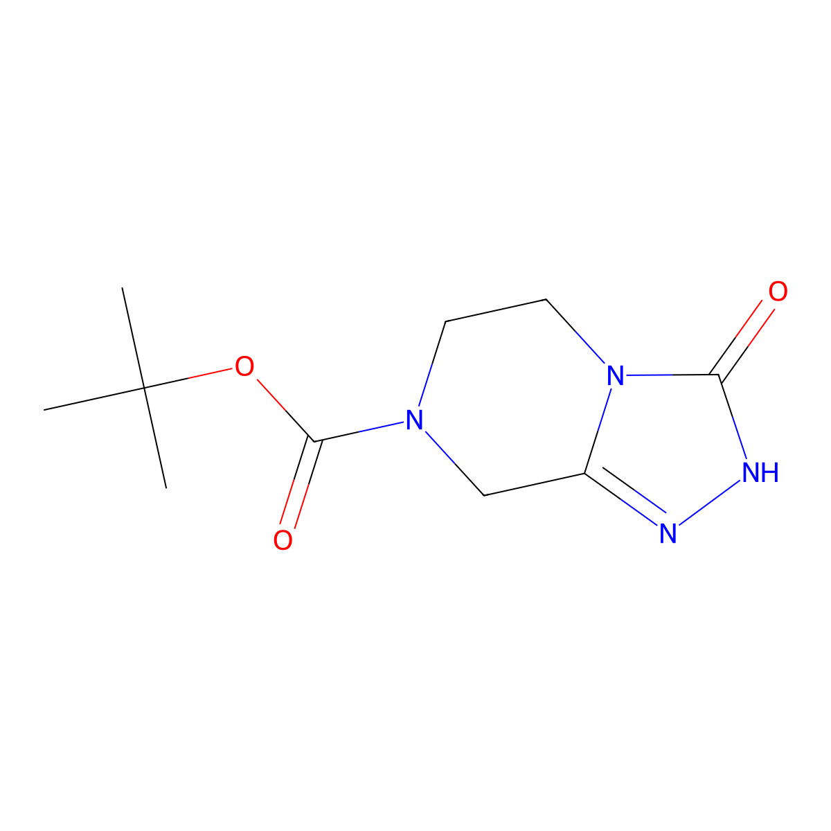 tert-butyl 3-oxo-2,5,6,8-tetrahydro[1,2,4]triazolo[4,3-a]pyrazine-7(3H)-carboxylate molecular structure, CAS 1182359-42-7