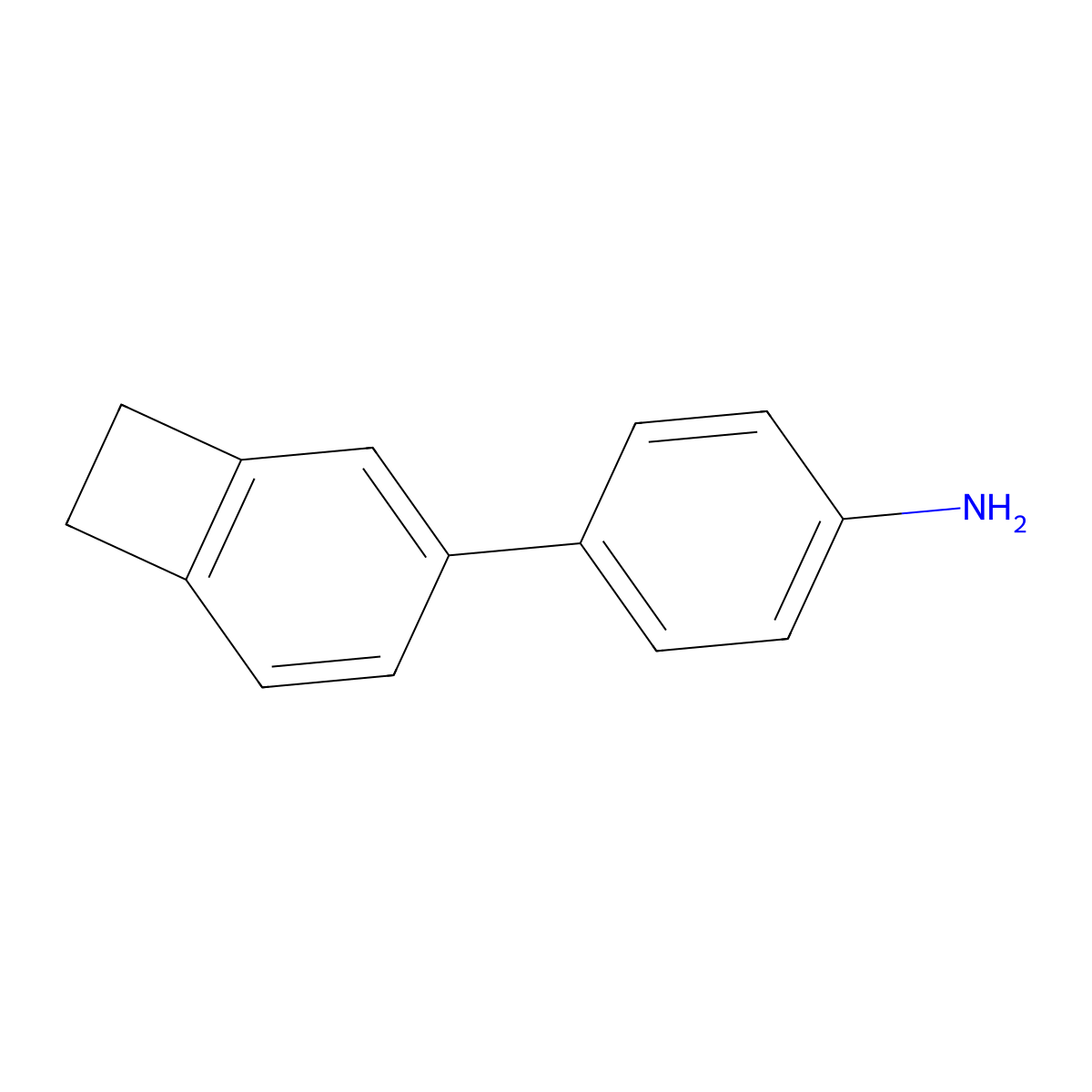 4-(Bicyclo[4.2.0]octa-1(6),2,4-trien-3-yl)aniline molecular structure, CAS 1182372-08-2